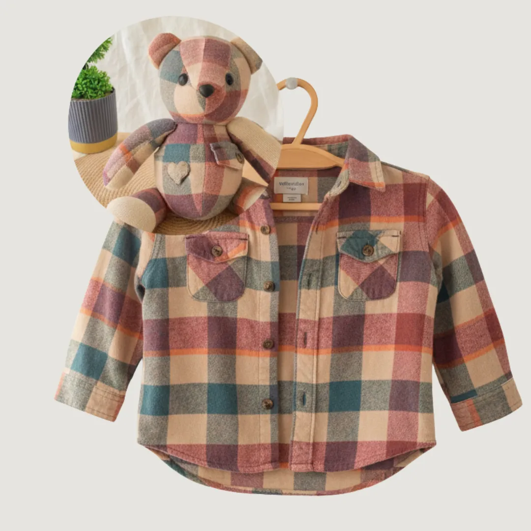 Camisa xadrez guardada de um ente querido